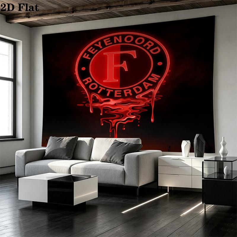 Feyenoord Rotterdam Printed Tapestry – Wall Hanging for Bedrooms, Dorms, and Home Decor