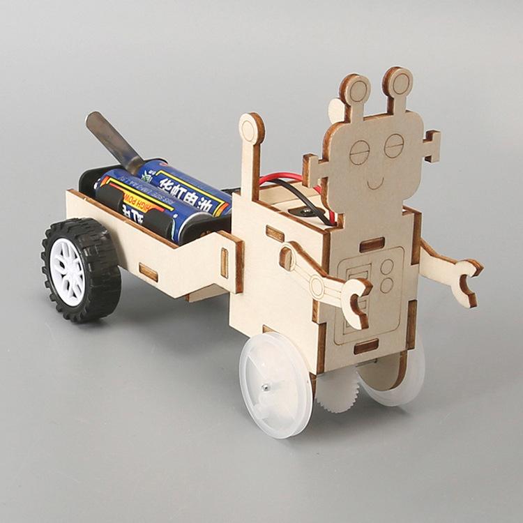 Робот-тележка DIY Технологический эксперимент Собранная игрушка Модель Креативное научное производство Тянущий робот Детская развивающая игрушка