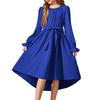 Girls' Long Sleeve Dress Belted Semi-Formal Party Dress
