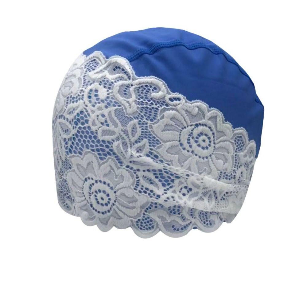 Long Hair Lace Swimming Cap Waterproof Bathing Cap Fashion Women Swim Cap Swim Pool