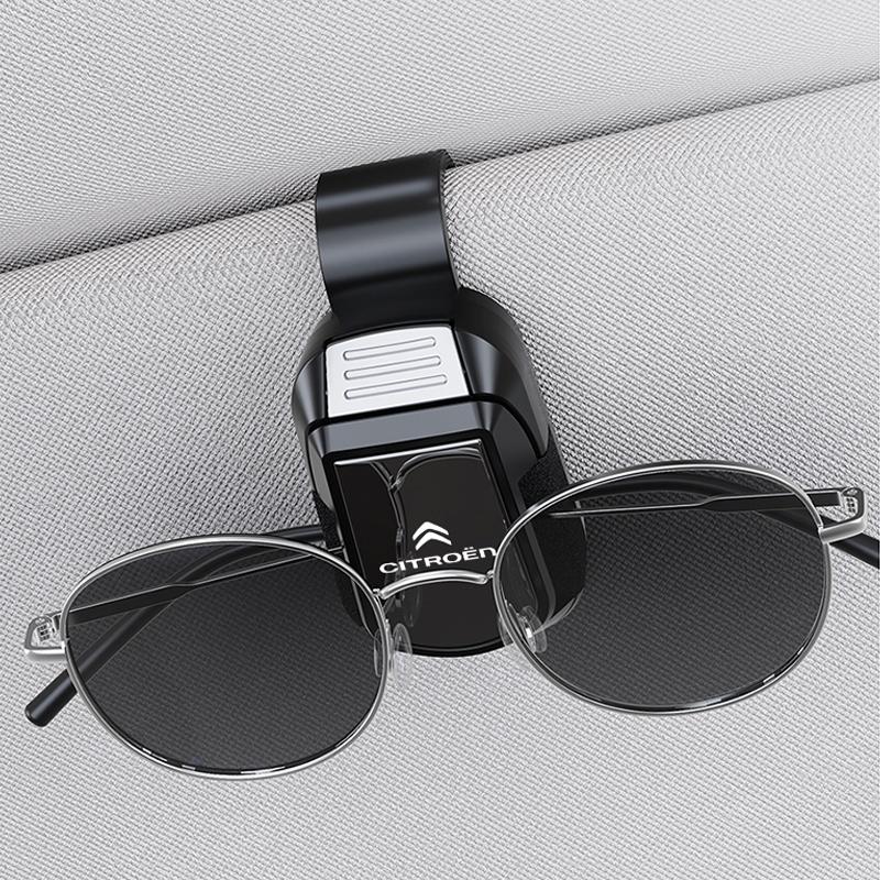 ATJ3   1Pcs Car Sun Visor Glasses Clip Sunglasses Storage Bracket For Citroen DS4 DS5 RD3 C6 2CV Cactus Saxo Jumpy Picasso Jumper Xsara