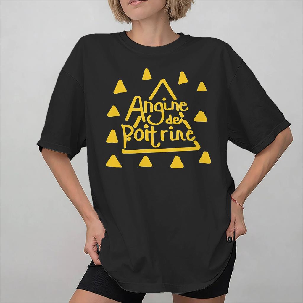 Angine de Poitrine Band Graphic Printed T Shirt Unisex Women Cotton Tee Shirt Clothing