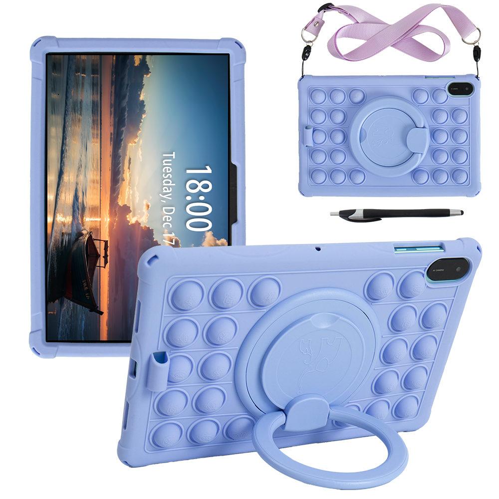 Чехол для Honor Pad X8A, Вращающийся мягкий силиконовый чехол с пузырьками для Honor Pad X9 X8A 11 дюймов, Безопасная для детей подставка-чехол для планшета