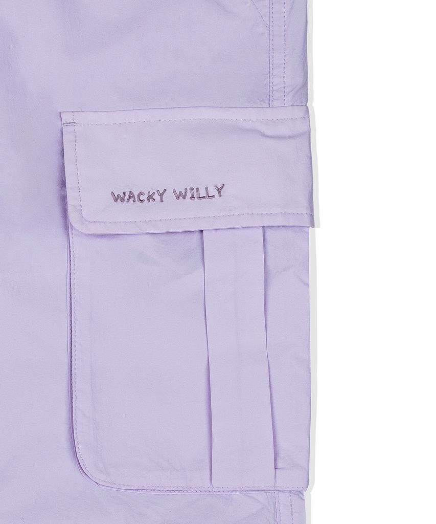 WACKY WILLY Женские нейлоновые парашютные штаны Лавандовые