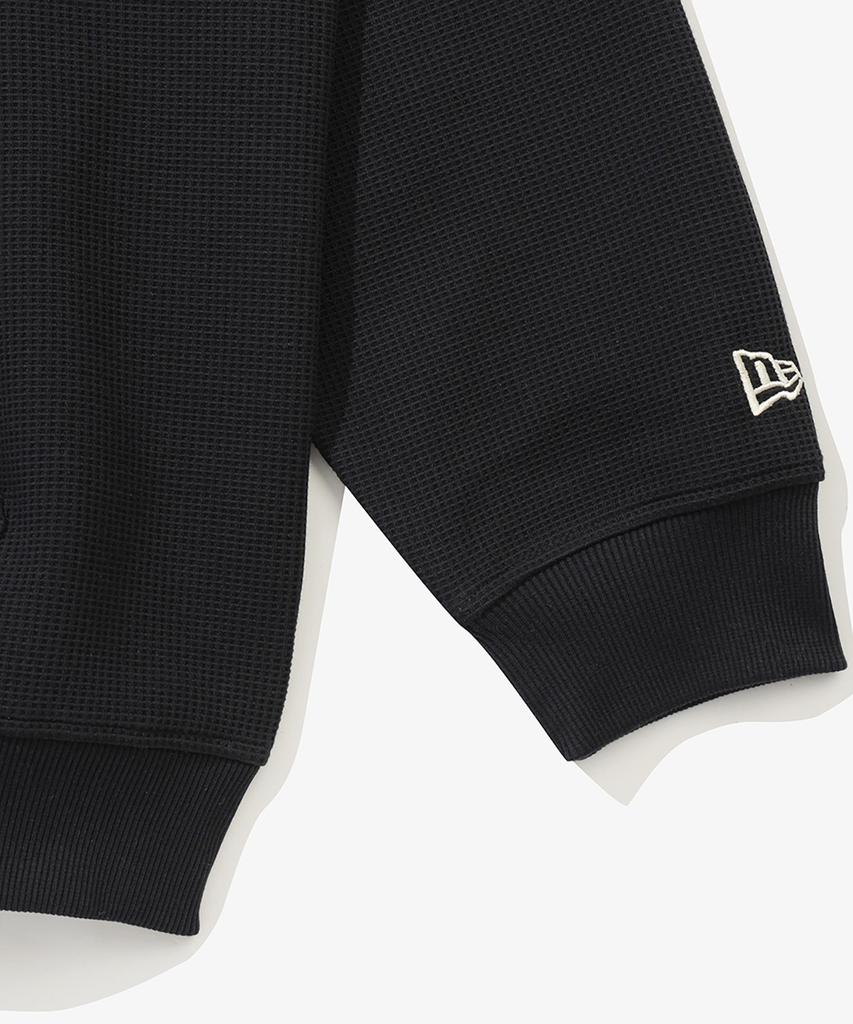 NEW ERA Waffle Hooded Zip-Up Jacket Black 14954615