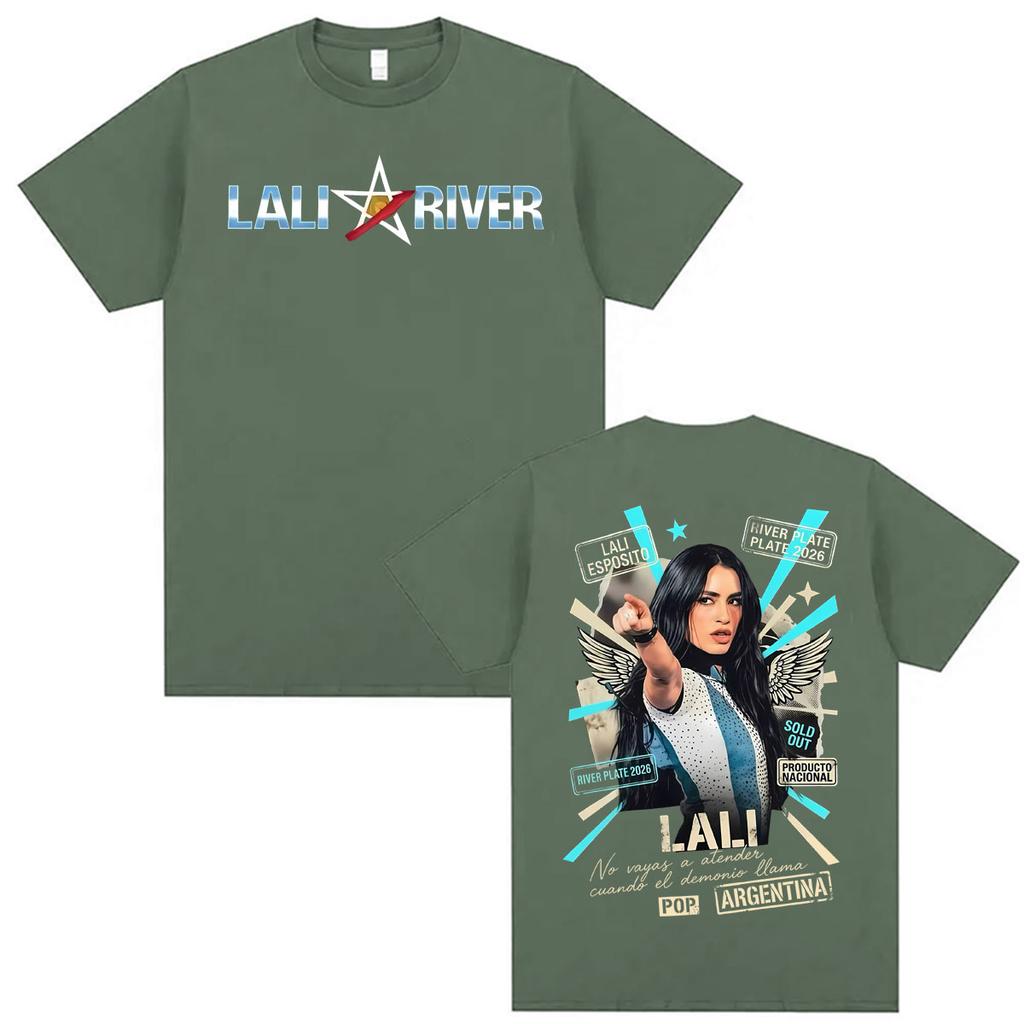 Singer Lali Esposito LA QUE LE GANA AL TIEMPO 2026 Tour Vintage T Shirts Unisex Women High Street T Shirt Casual Oversized Tshirts