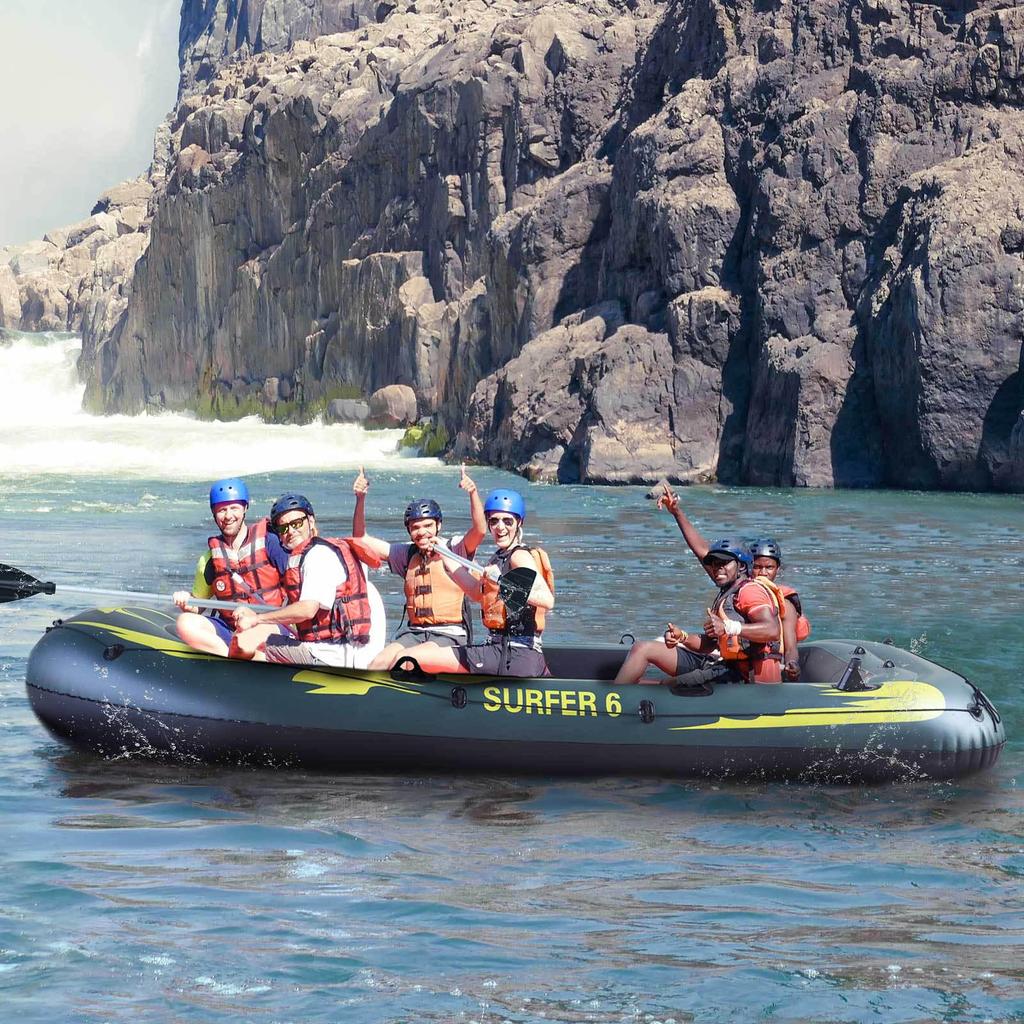 Inflatable Kayak Fishing Boat - Military Green Raft and Dinghy