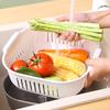 1 шт. Миска-дуршлаг большой вместимости с ручками с обеих сторон, ПП, миска для мытья и сушки овощей, кухонный помощник