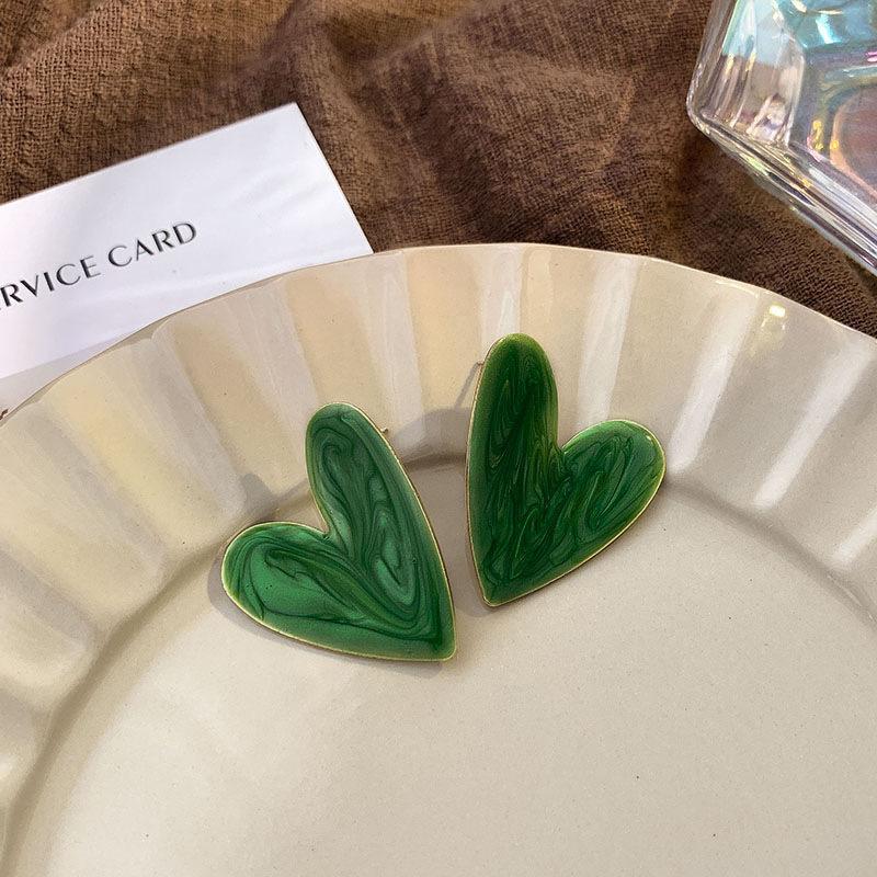 Personalized Thousand Bird Grid Love Earrings Spring and Summer New Plaid Geometric Earrings Versatile Temperament Stud Earrings Women