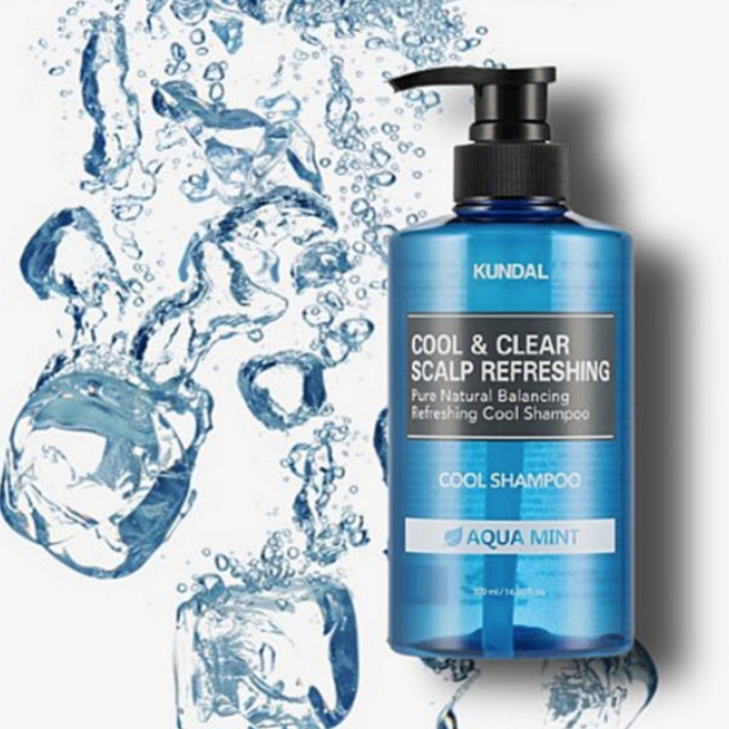 KUNDAL COOL & CLEAR SCALP ОСВЕЖАЮЩИЙ ШАМПУНЬ AQUA MINT 500мл