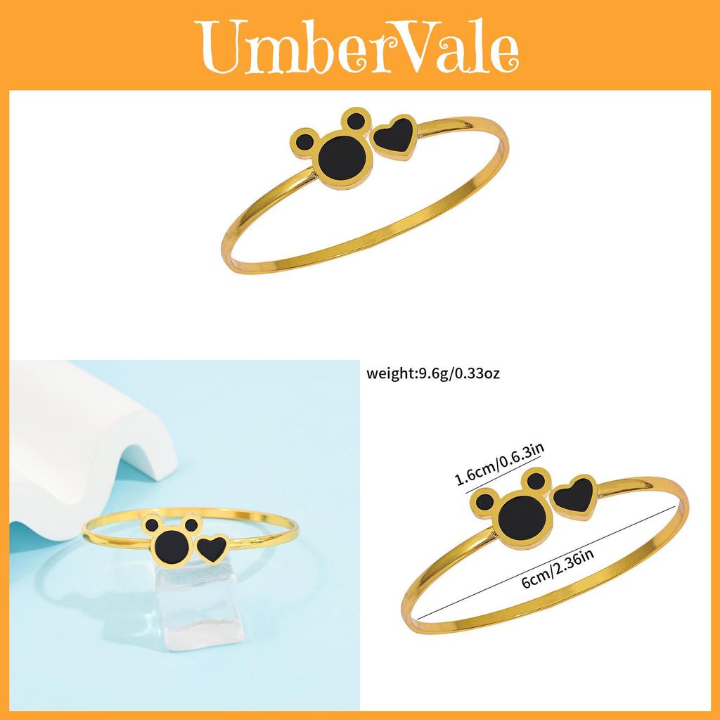 Браслет-кошелек с подвеской-сердечком Микки Мауса из гальванически покрытого цинкового сплава для подарка