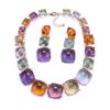 Colorful Resin Alloy Clavicle Chain Women'S Fashion Necklace