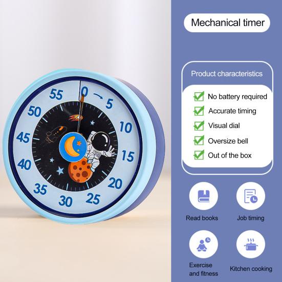 Кухонный таймер для приготовления пищи Высокоточный шеф-поварской таймер с магнитным механическим настольным таймером обратного отсчета