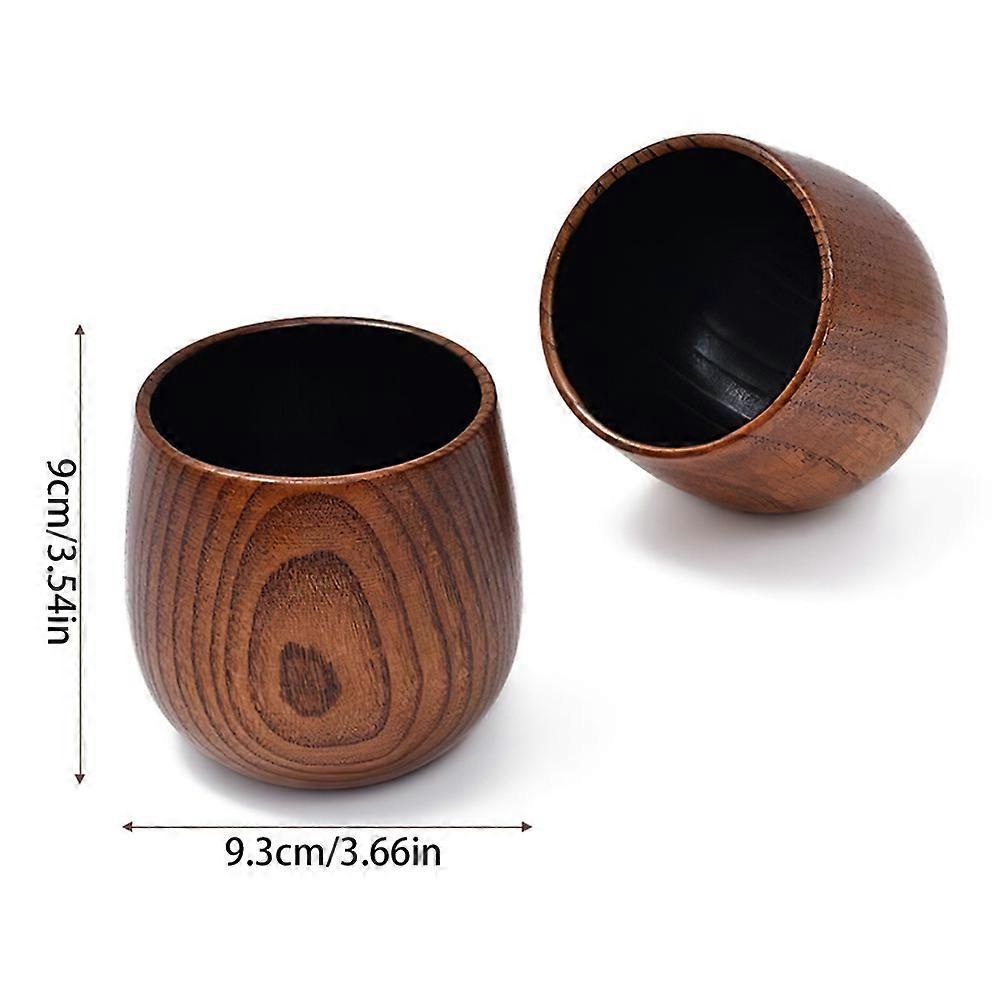 Natural Jujube Wooden Tumbler Cup, Old Fashioned Wooden Whiskey Glass Bourbon Mugs Gifts for Men Birthday & Christmas