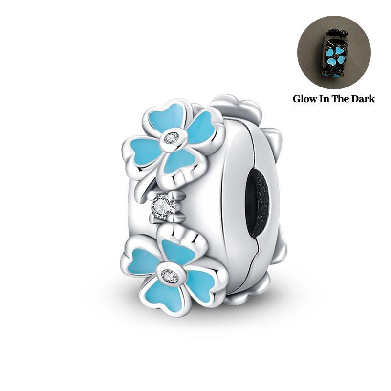 925 Silver Gem Butterfly Dragonfly Flowers Charms Pendant Fit Pandach 925 Bracelets DIY Little Fresh Jewelry