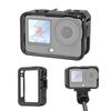 Для DJI Osmo Action 6 PULUZ Пластиковая клетка Рама-адаптер с вертикально-горизонтальным расширением с креплением для холодного башмака (черный)