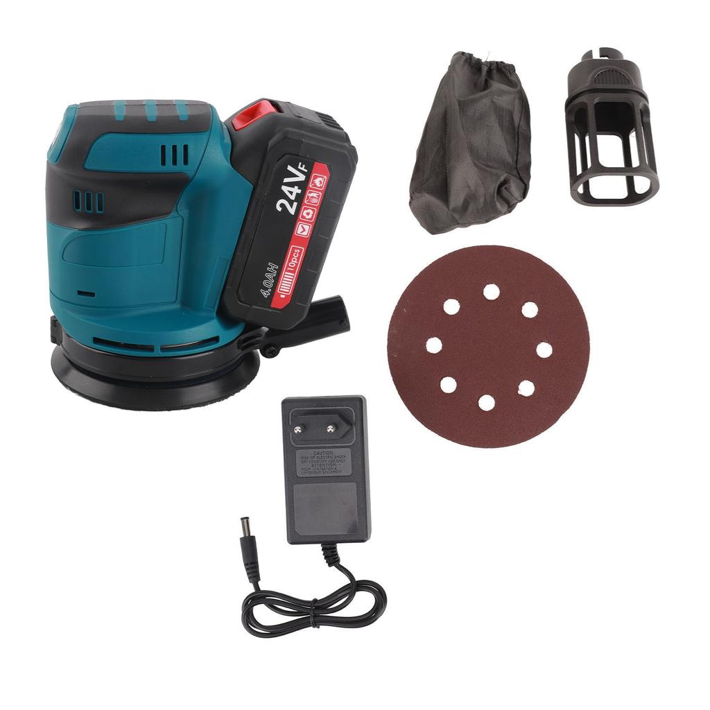 125 мм беспроводная орбитальная шлифовальная машина с аккумуляторной батареей, 3-скоростная шлифовальная машина