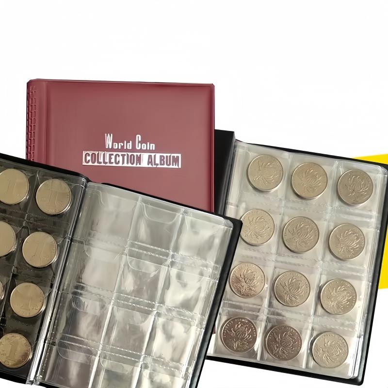 120 Pockets Coins Album Multi-Kinetic Pvc Banknotes Coin Collection Book For Collectors Badge Collect Accessories Photo Albums
