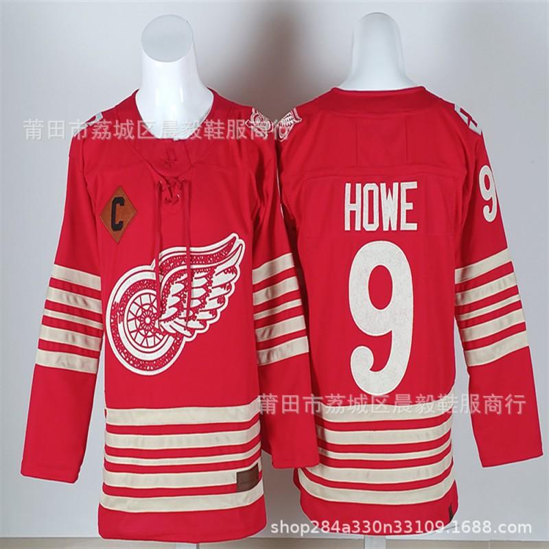 Detroit Red Wings Ice Hockey Jersey Embroidered Team Uniform Cotton Sports Apparel Men Adult