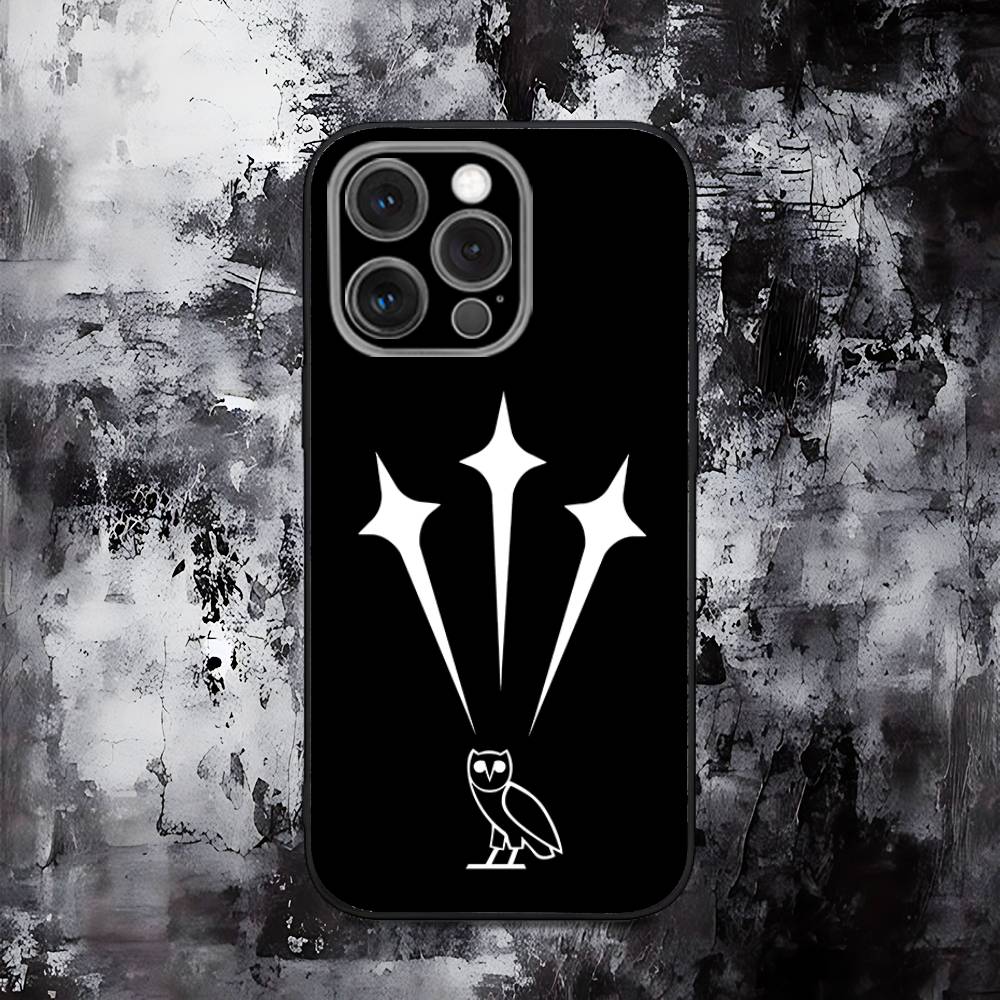 Чехол для телефона D-Drake O-OvO OWL для iPhone 16,15,14,13,12,11,Pro,Max,Plus,X,XS,SE,E,Mini, Мягкий силиконовый черный чехол