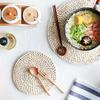 Тканый нагревательный коврик из кукурузных отрубей для обеденного стола, изоляционный держатель для горшка, подставки под столовые приборы