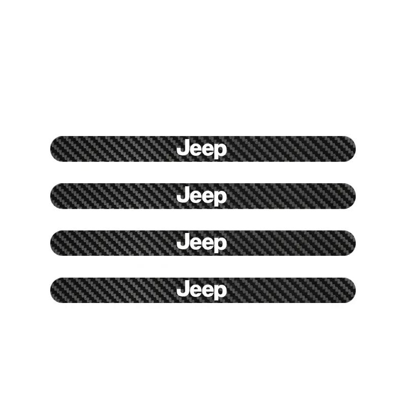 For Jeep 4/8/12PCS Car Door threshold Sticker Door Handle Bowl Scratch Protective Sticker For Jeep Wrangler Renegade Wrangler