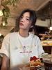 2025 Summer Women's Loose Fit Pure Cotton Short Sleeve T-shirt - Korean Style High Street Design