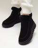 Platform Boots 24019 36 Black Suede Fur