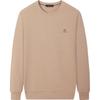 Qipai Men's Waffle-Knit Round Neck Pullover Sweatshirt
