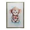Małpka Z Sercem Małpka Z Sercem, 30X40 Cm, Rama Drewniana Ciemny Brąz, Papier Matowy 230 Gsm
