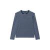 Polo Logo Embroidered Striped Crew Neck Casual Long Sleeve T-Shirt Men Tops Blue 710883732-001