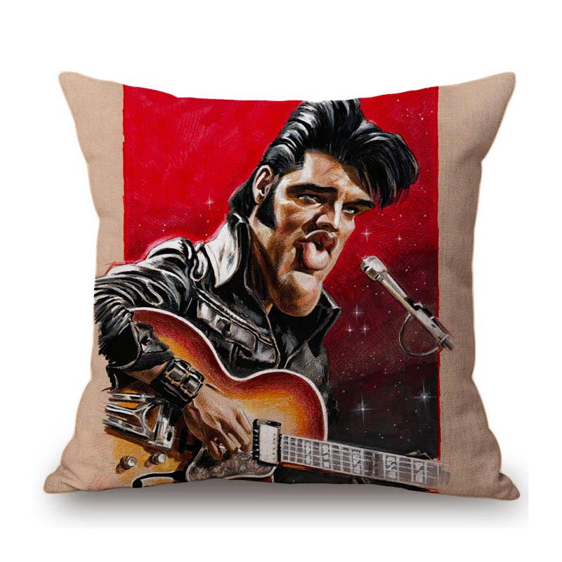 Lovely Cute Celebrity Sketch Art Classic Movie Scenic Poster Art Cotton Linen Sofa Decoration Throw Pillow Case Cushion Cover