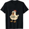 Summer Round Neck Funny Chicken Pattern T-shirts Fashionable Casual Pure Cotton Short Sleeved Men's T-shirts