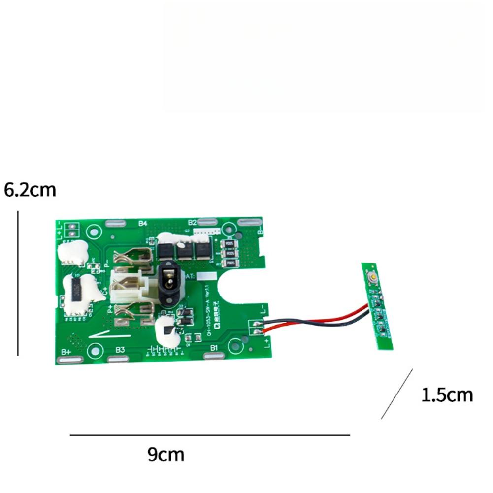 1pc Lithium Battery Protection Board With LED Light Indicator Power Tools Replacement Electric Drill Protection Board Parts
