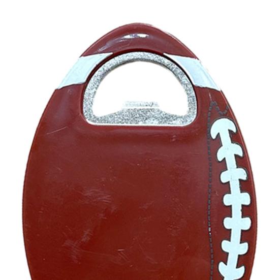 Rugby Beer Bottle Opener, Plastic Coaster Cap Remover, Heat Insulation Mat with Metal Opener, Gift for Sports Fans