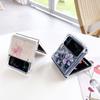 Чехол для Samsung Galaxy Z Flip 4 3, прозрачный блестящий чехол с настоящим цветком, прозрачная противоударная задняя крышка для Samsung Z Flip4 Zflip3, чехол