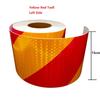 Customized Yellow-Red 15cm*3M Reflective Tapes Left Or Right Twill Warning Safety Stickers Night Reflector Self-Adhesive For Car