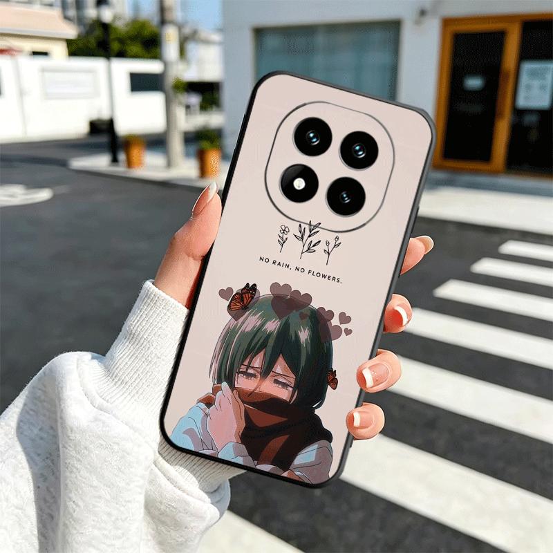 A-Attack On T-Titan Mikasa Soft Phone Case for Xiaomi Redmi Note 12 13 14 15 Pro Plus 11 12S 11S 11T 10 4G Black Cover Back Shel
