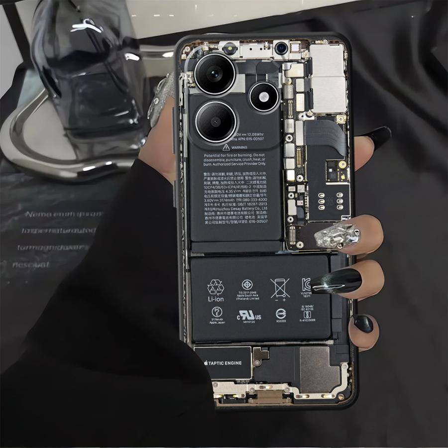 Чехол для Xiaomi Poco C51 M3 M4 Pro F3 F4 F5 X3 X4 X5 C65 M5 C50 Мягкая задняя крышка телефона Классическая печатная плата материнской платы