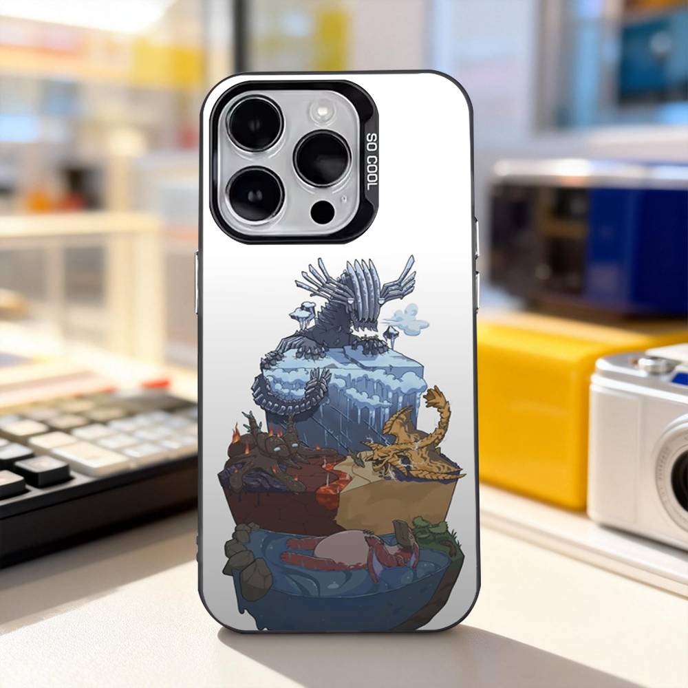 Игровой Чехол Для Телефона M-Monster-Hunter Крутой Для iPhone 17,16,15,14,13,12,11,Pro,XS,Max,Plus,Mini,SE4,E Черный Матовый Ударопрочный Чехол