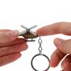 Spiral Leaf Brass Helicopter Keychain Metal Copper Pendant Helicopter Keyring Backpack Pendant