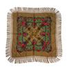 Ethnic Style Women Floral Printed Fringed Russian Square Scarf
