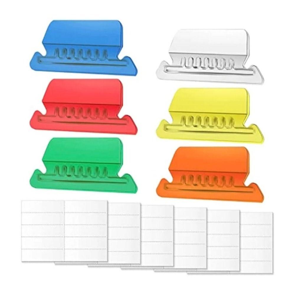 60/100Pcs PVC File Folder Tabs Distinguish Hanging Files Quick Identification Hanging File Folder Labels Clear To Read