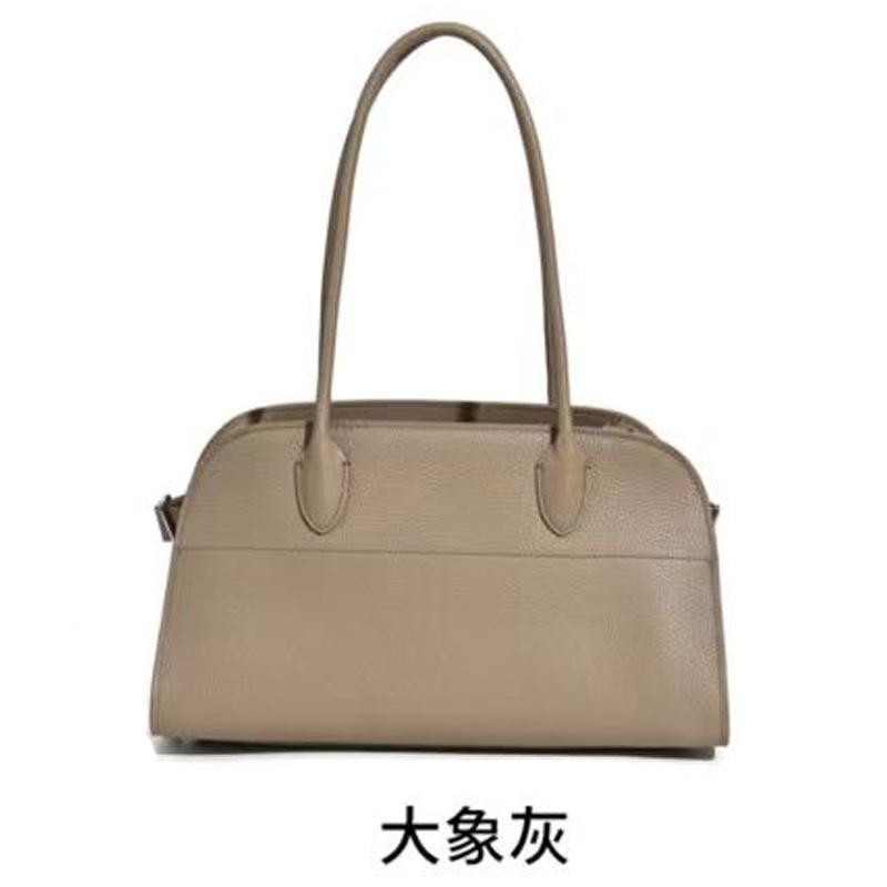 New First-layer Cowhide Tote Bag Handbag Horizontal Large-capacity Leather Women's Bag Commuter Shoulder Bag