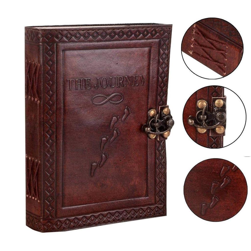 Кожаный ежедневник ручной работы для мужчин и женщин Журнал Бумага Тетрадь дневники Планировщик. Размер 7 х 5 дюймов.