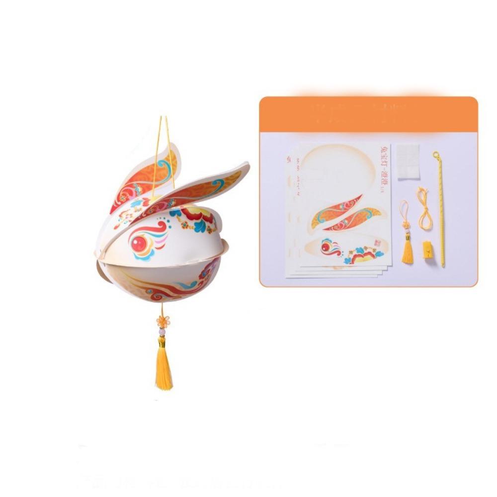 Handmade Mid-Autumn Festival Lantern Chinese Style Handheld Bunny Lantern Hanfu Accessories