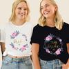 Свадебная футболка для невесты Женские блузки Future Team Bride Модные топы с цветочным венком Одиночные футболки для прощальной вечеринки, девичника