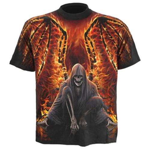 Spiral Direct Unisex Adult Flaming Death Short-Sleeved T-Shirt