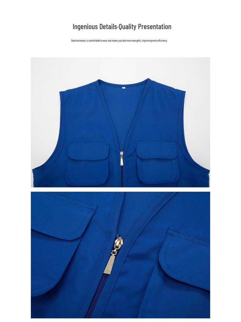 Волонтерский жилет с несколькими карманами и логотипом на заказ для общественных и фотографических мероприятий