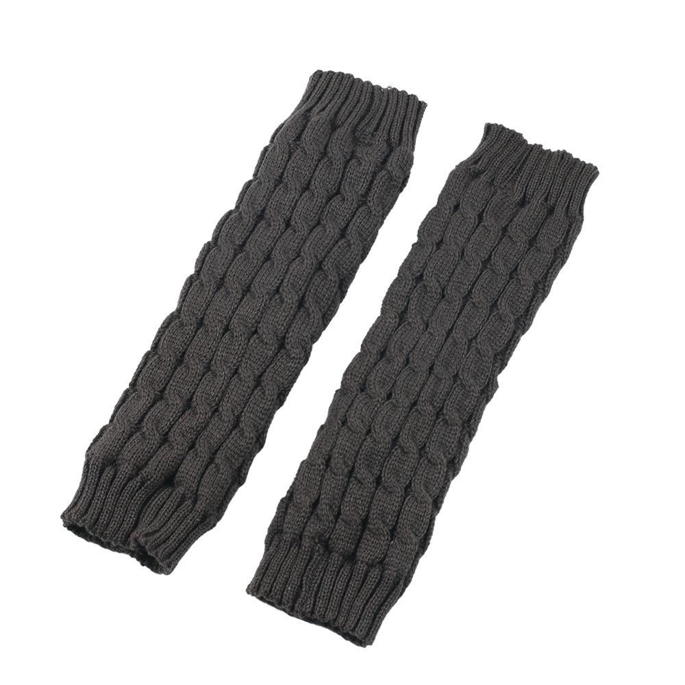Knee Length Knitting Plush Pile Long Socks Crochet Jacquard Boot Leg Sleeve Foot Covers Winter